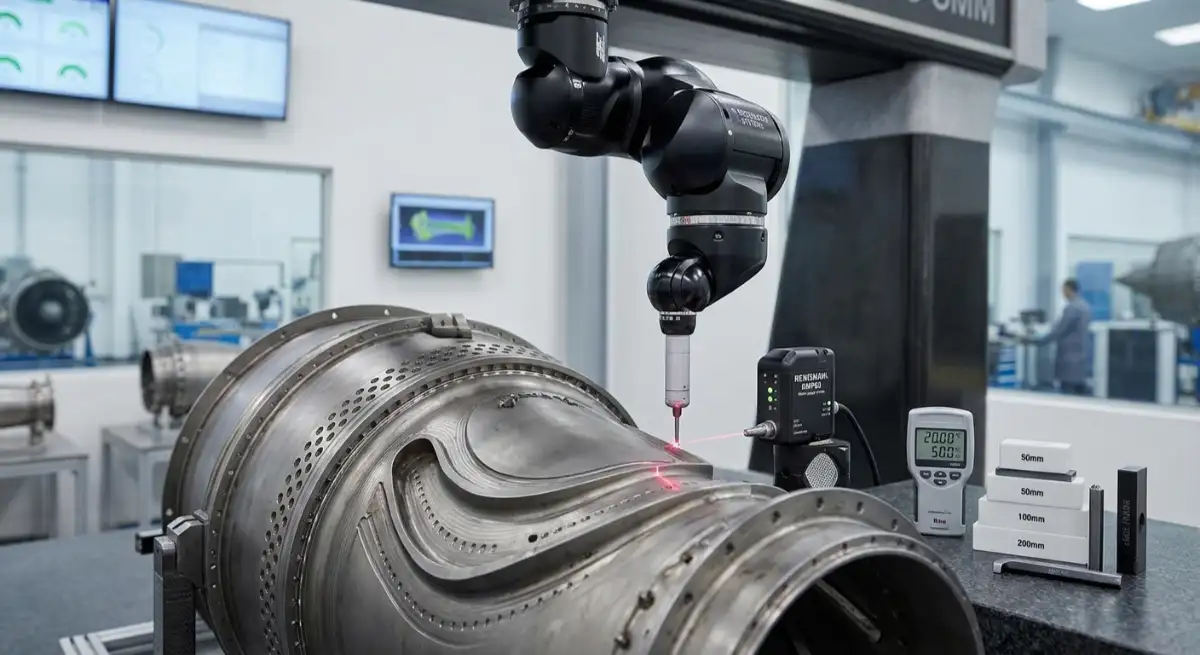 Aerospace Parts By Multi Axis Coordinate Measuring Machine With Probe